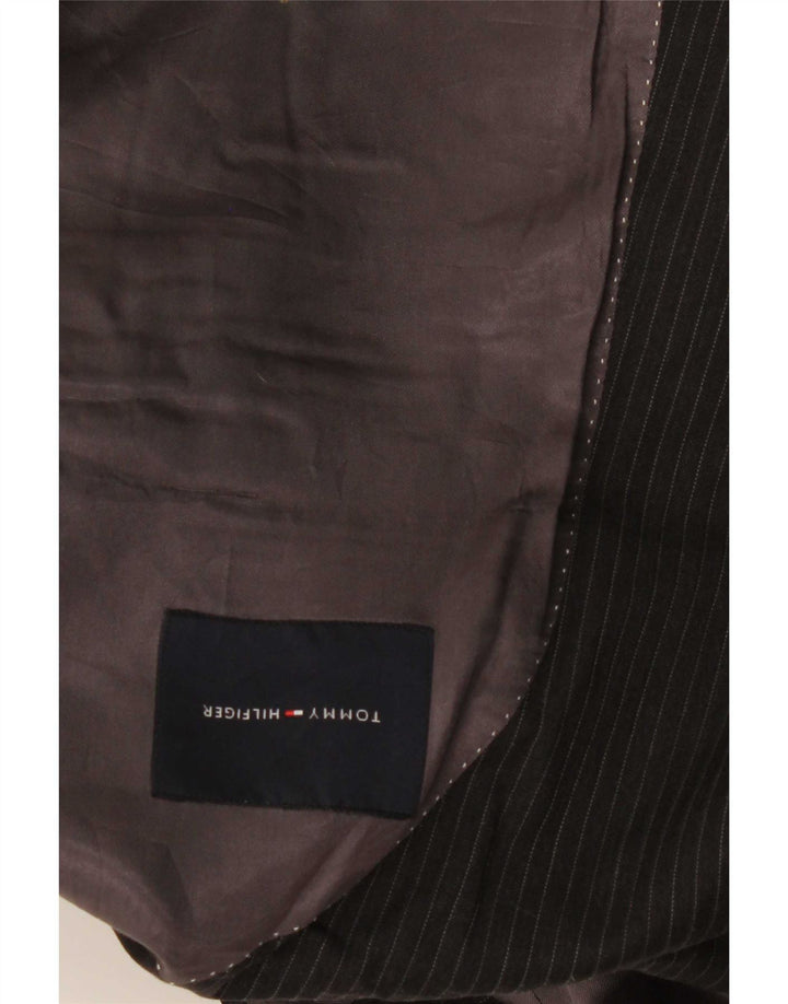 Tommy Hilfiger Ανδρικό μπλέιζερ με 2 κουμπιά σακάκι UK 40 μεγάλο μαύρο μαλλί