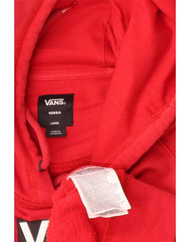 Vans Mens Versa Graphic Hoodie Jumper μεγάλο κόκκινο βαμβακερό