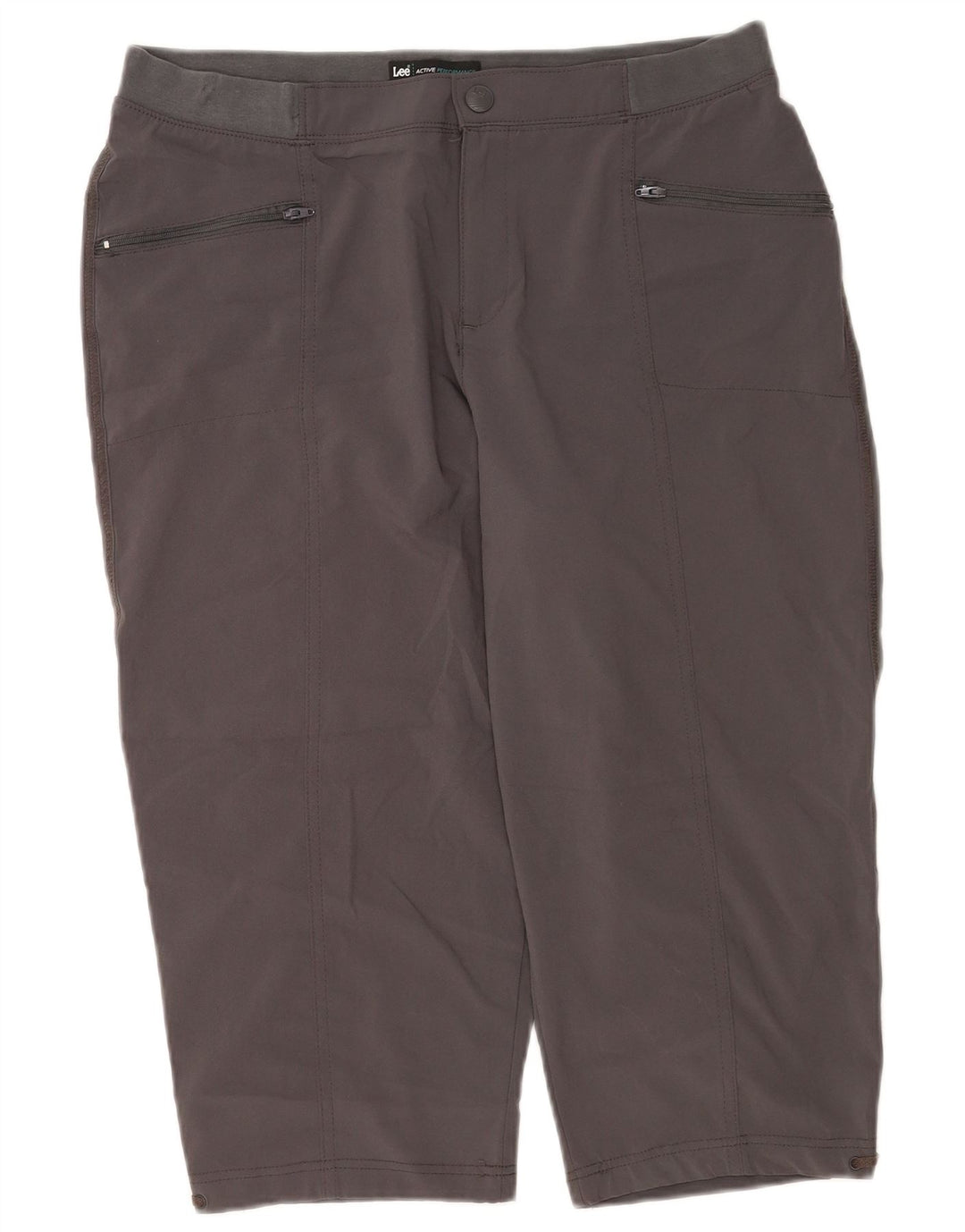 Lee Γυναικείο Παντελόνι Capri US 14 XL W34 Γκρι Πολυεστέρας