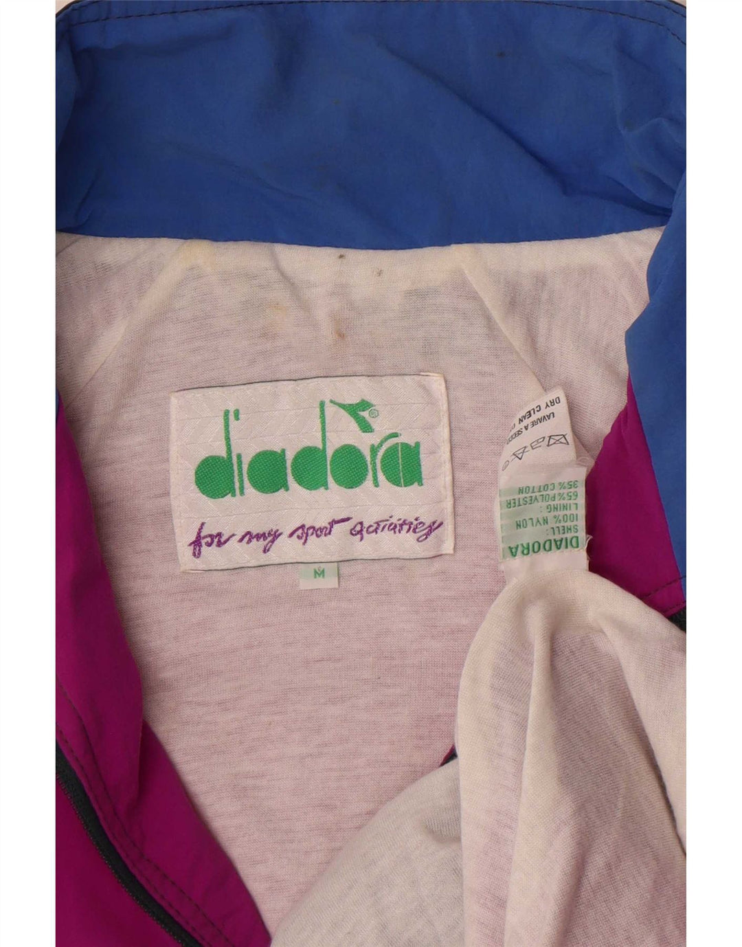 Ανδρική αθλητική φόρμα γραφικών Diadora Μπουφάν μεσαίου ροζ χρώματος νάιλον