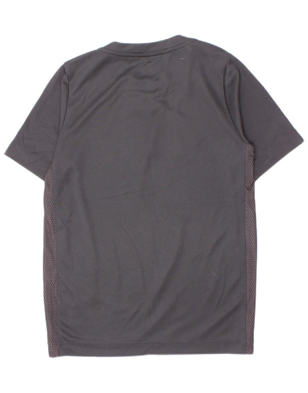 Nike Boys Dri Fit γραφικό T-shirt Top 8-9 ετών Small Black Colourblock