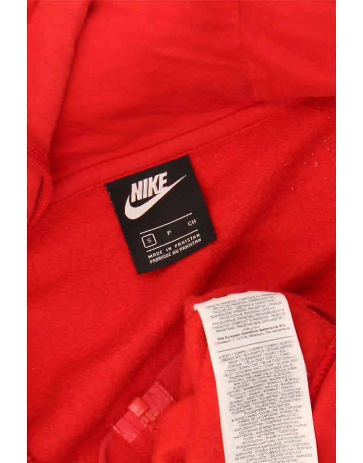 Ανδρικό πουλόβερ Nike με φερμουάρ, μικρό κόκκινο βαμβακερό