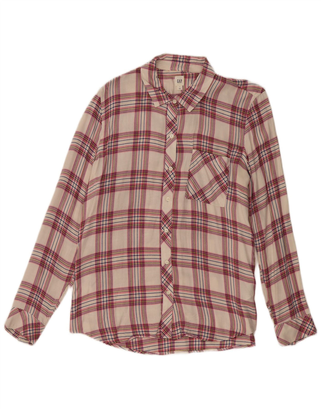 Γυναικείο φανελένιο πουκάμισο GAP UK 16 Large Beige Check Rayon