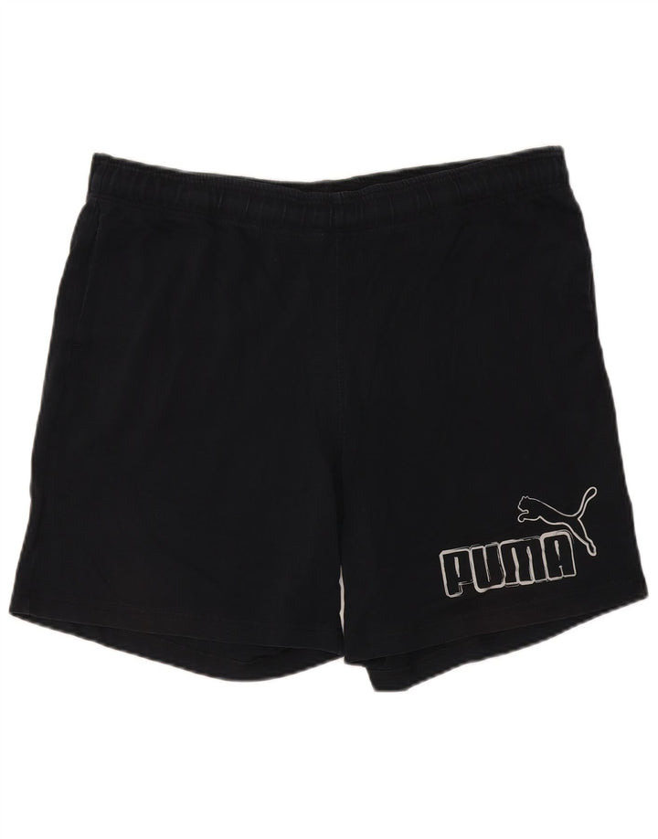 Ανδρικό γραφικό αθλητικό σορτς Puma XL μαύρο πολυεστέρα