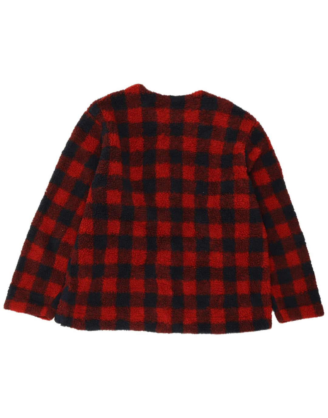 LEE Γυναικείο Μπουφάν Fleece Oversized UK 18 XL Red Check Polyester