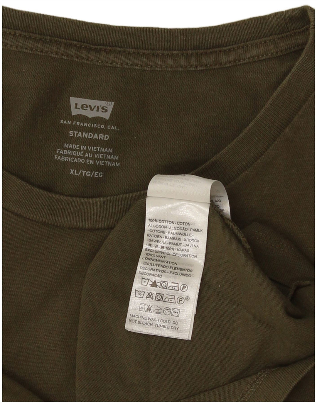Ανδρικό T-Shirt Levi's Standard Top XL Χακί βαμβακερό