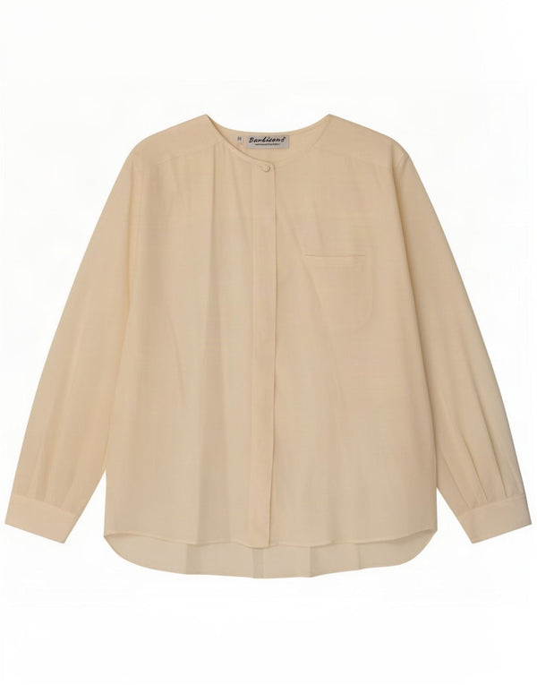 Vintage Γυναικείο πουκάμισο Oversized Μπλούζα IT 50 XL Beige Silk