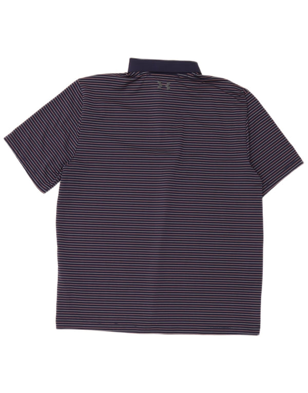 Under Armour Ανδρικό πουκάμισο Polo Large Navy Blue Pinstripe Polyester