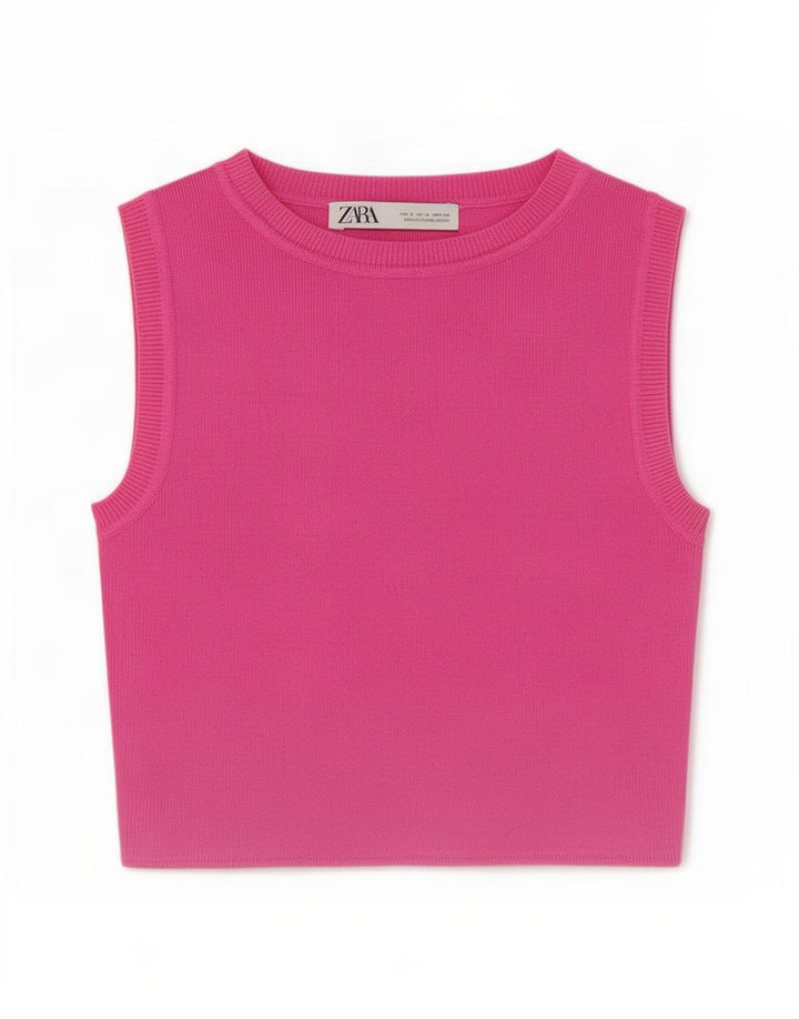Zara Γυναικείο Γιλέκο Τοπ UK 10 Small Pink