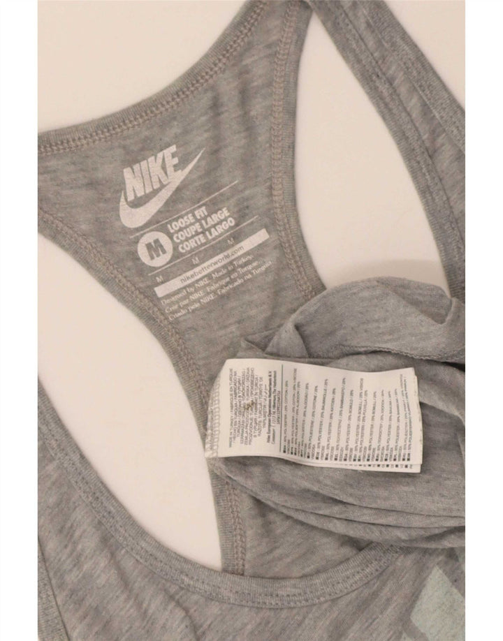 Γυναικείο γραφικό γιλέκο Nike Loose Fit Top UK 12 Μεσαίο γκρι πολυεστέρα
