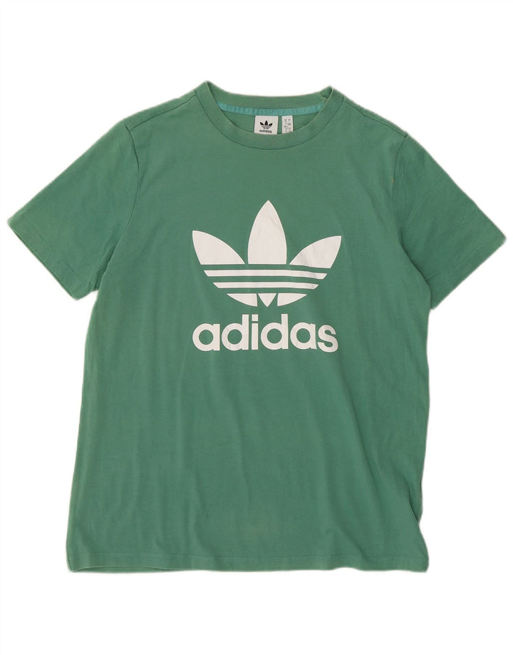 Γυναικείο γραφικό μπλουζάκι ADIDAS Top UK 16 μεγάλο πράσινο βαμβακερό
