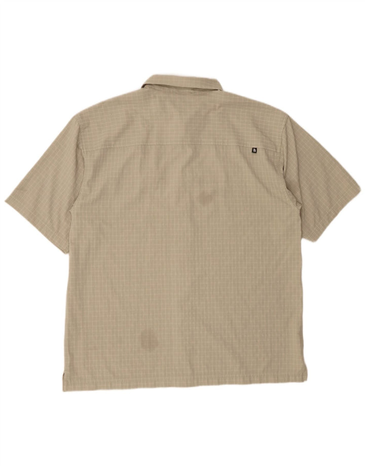 Ανδρικό κοντομάνικο πουκάμισο North Face XL Green Check Polyester