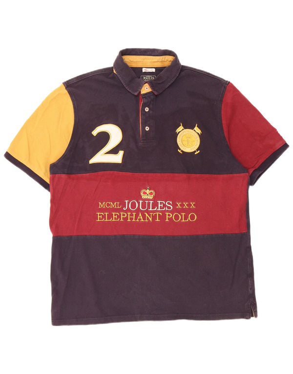 Ανδρικό Joules Graphic Classic Fit Polo πουκάμισο μεγάλο μπλε μπλε χρώματος