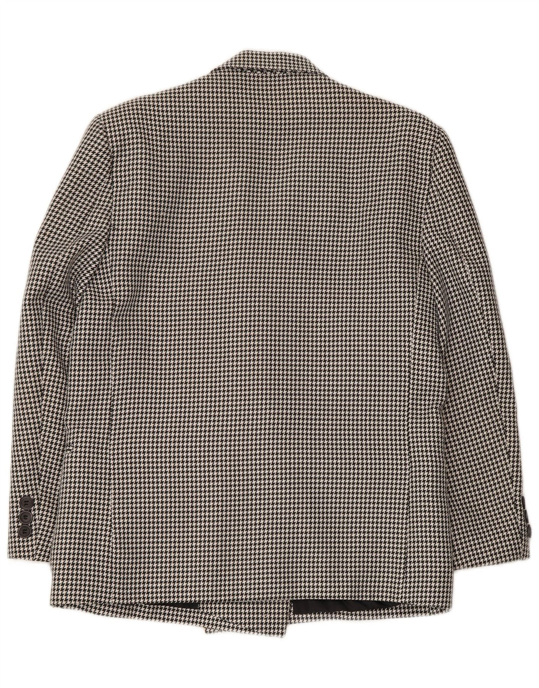 CLASSIC Γυναικείο διπλό μπουφάν Blazer UK 14 Large Black Houndstooth