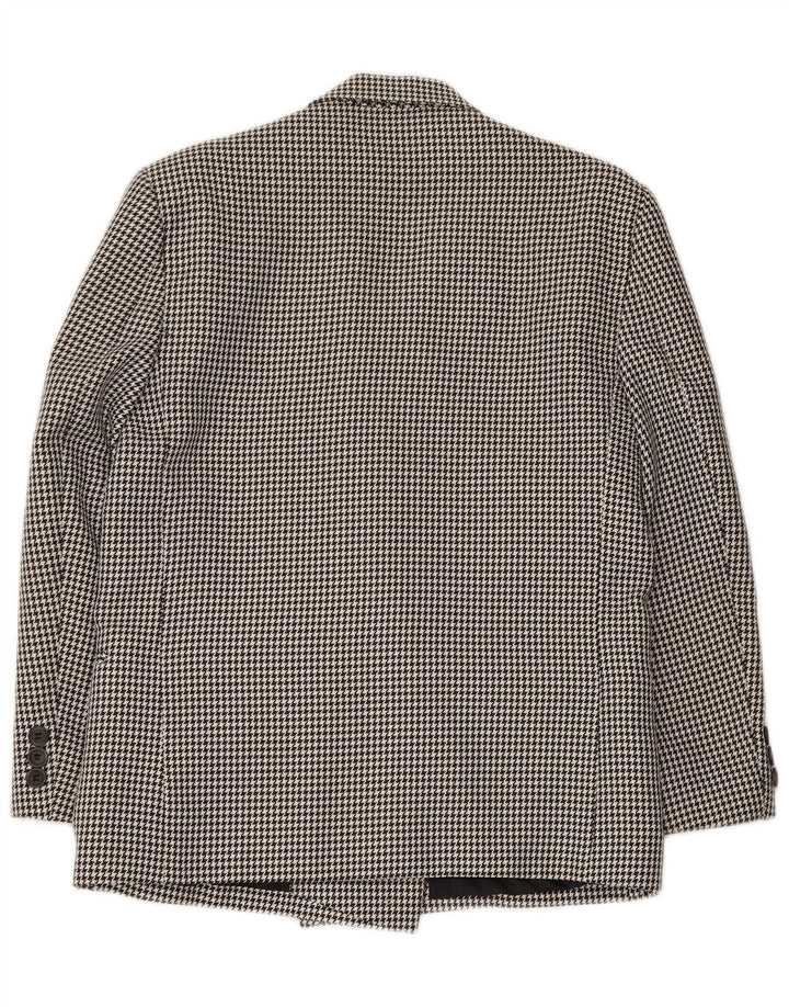 CLASSIC Γυναικείο διπλό μπουφάν Blazer UK 14 Large Black Houndstooth