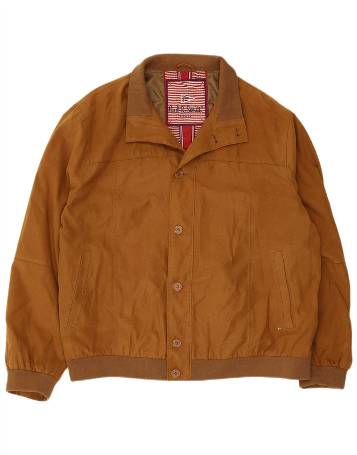 Vintage Ανδρικό Bomber Jacket IT 54 2XL Beige Polyester