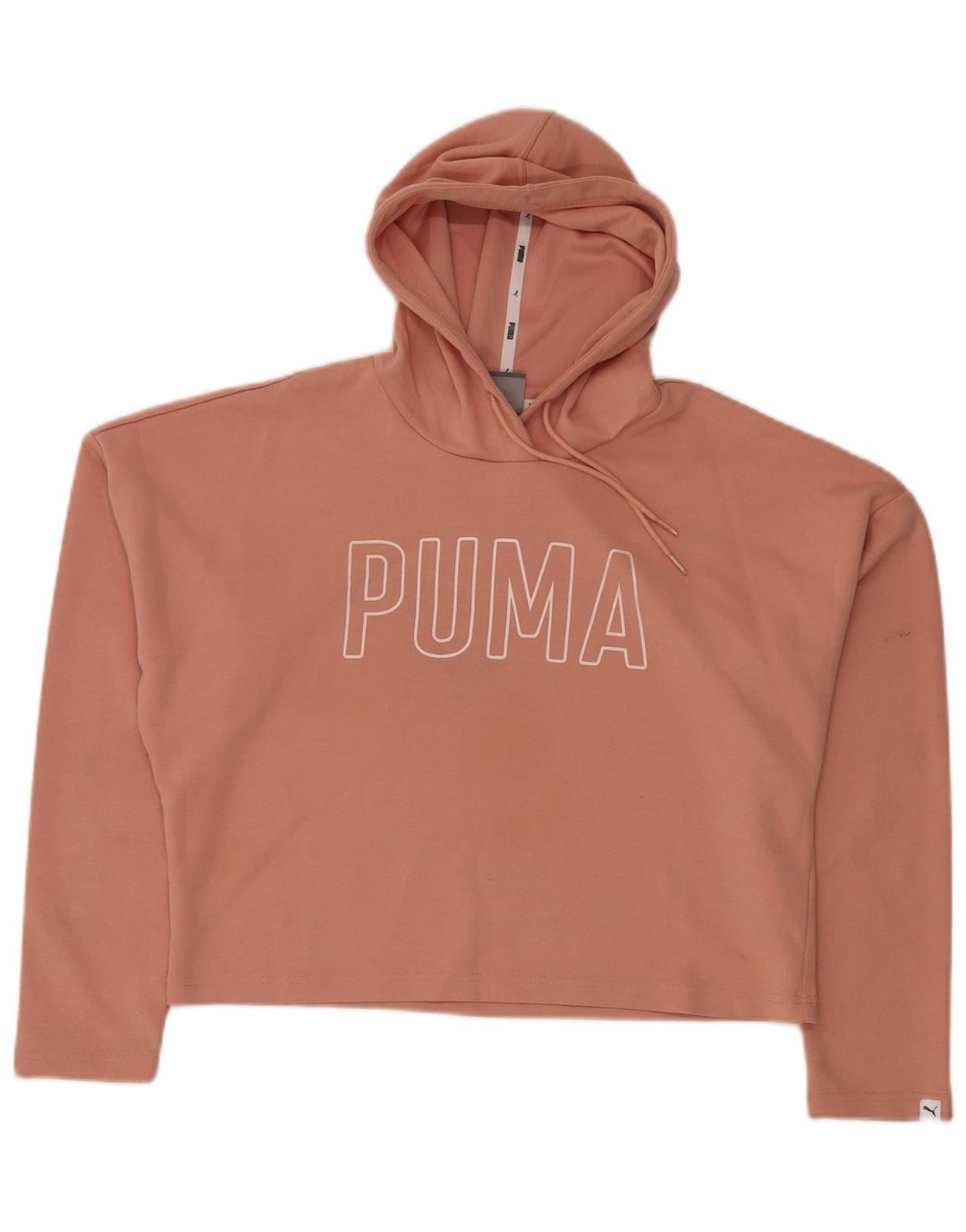Γυναικείο PUMA Oversized Crop Graphic Hoodie Jumper UK 12 Medium Pink