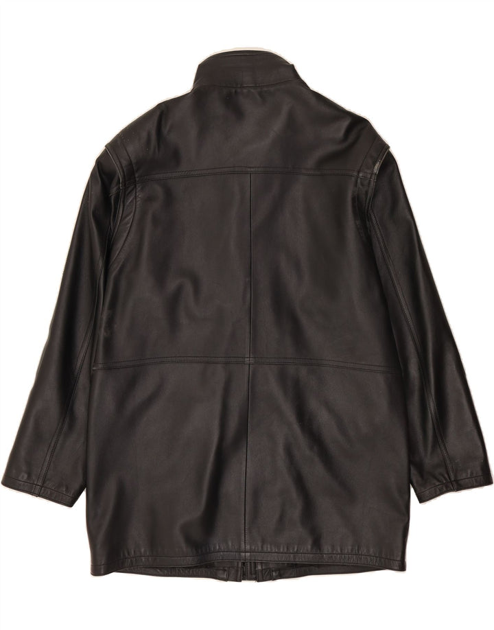 VINTAGE Mens Leather Jacket UK 44 2XL Black Vintage Vintage and Second-Hand Vintage from Messina Hembry 