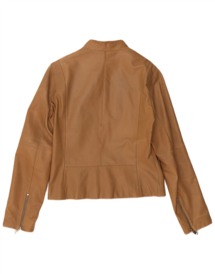 Tommy Hilfiger Γυναικείο Δερμάτινο Μπουφάν UK 14 Μεσαίο Καφέ Δερμάτινο