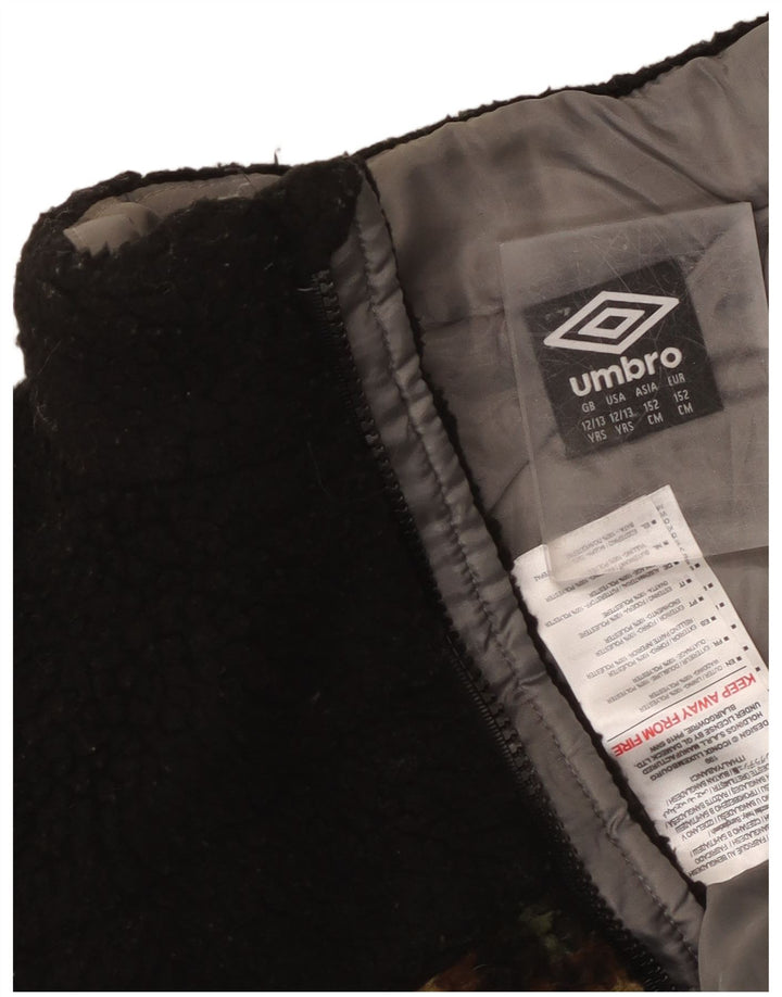 Μπουφάν Umbro Boys Fleece 12-13 Years Black Camouflage Polyester