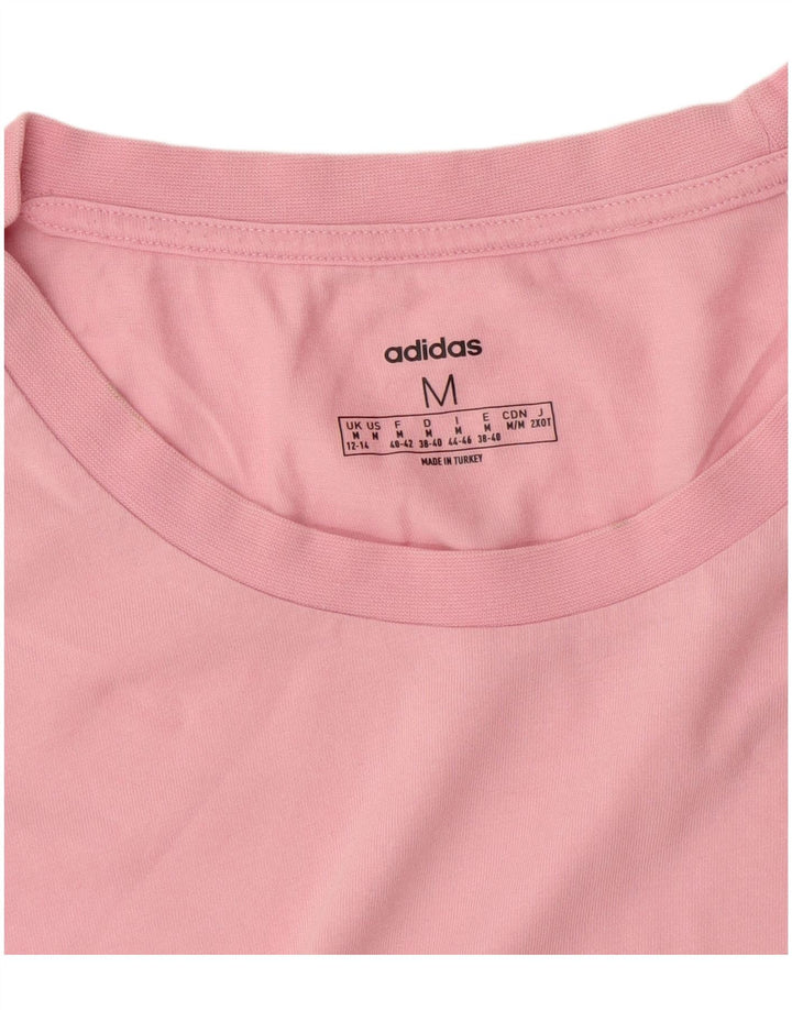 Adidas Γυναικείο T-Shirt Top UK 12/14 Medium Pink