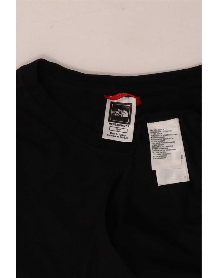 Ανδρικό γραφικό τοπ μακρυμάνικο North Face Μικρό μαύρο βαμβακερό