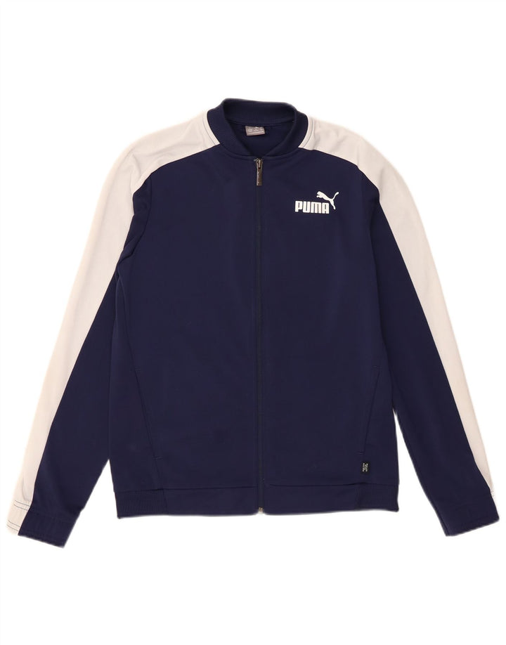 Puma Boys αθλητική φόρμα Top μπουφάν 13-14 ετών Navy Blue Colorblock Πολυεστέρας