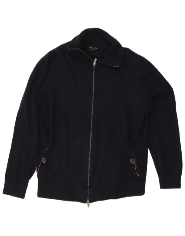 Ανδρικό πουλόβερ Massimo Dutti Ζακέτα Μεγάλο Ναυτικό Βαμβακερό