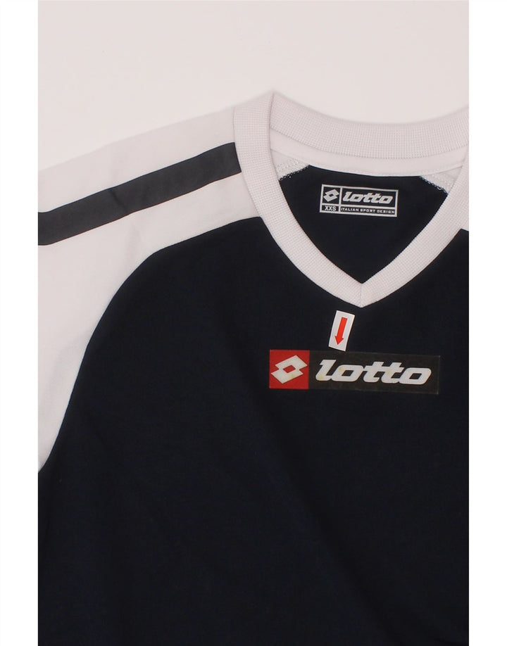 Γραφικό μπλουζάκι LOTTO Boys Top 5-6 ετών 2XS Navy Blue Colorblock