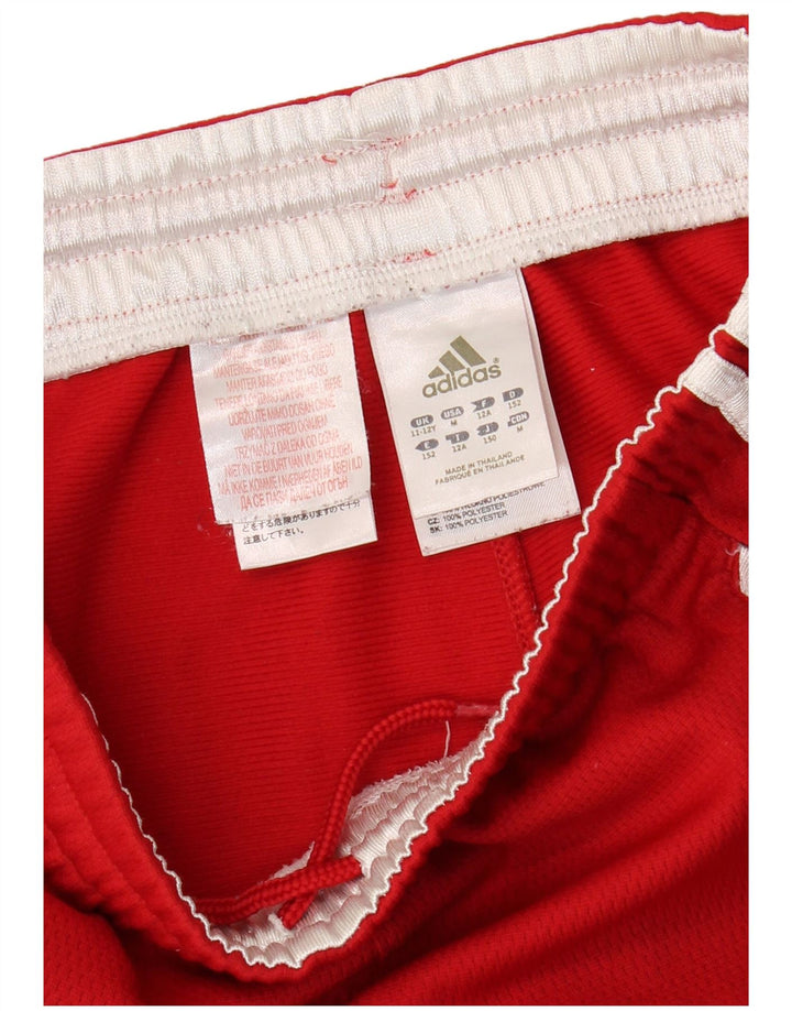 Παντελόνι αθλητικής φόρμας ADIDAS Girls 11-12 Years Red Polyester