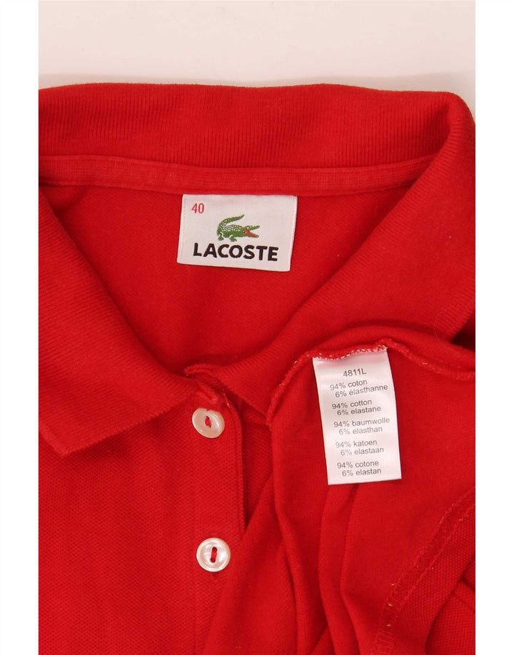 Γυναικείο πουκάμισο Polo Lacoste Νούμερο 40 Μεσαίο κόκκινο βαμβακερό