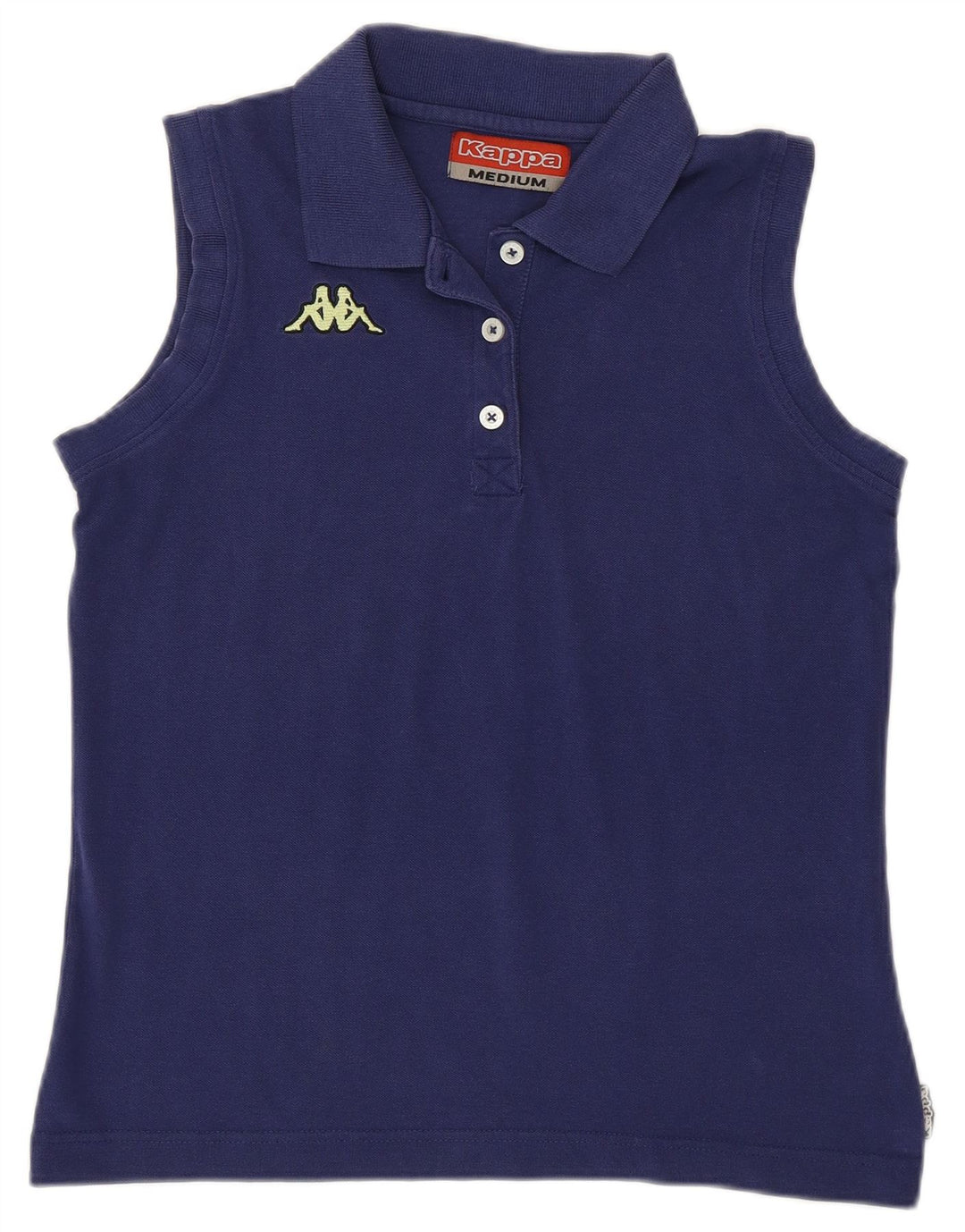 Kappa γυναικείο αμάνικο μπλουζάκι πόλο UK 12 Medium Navy Blue