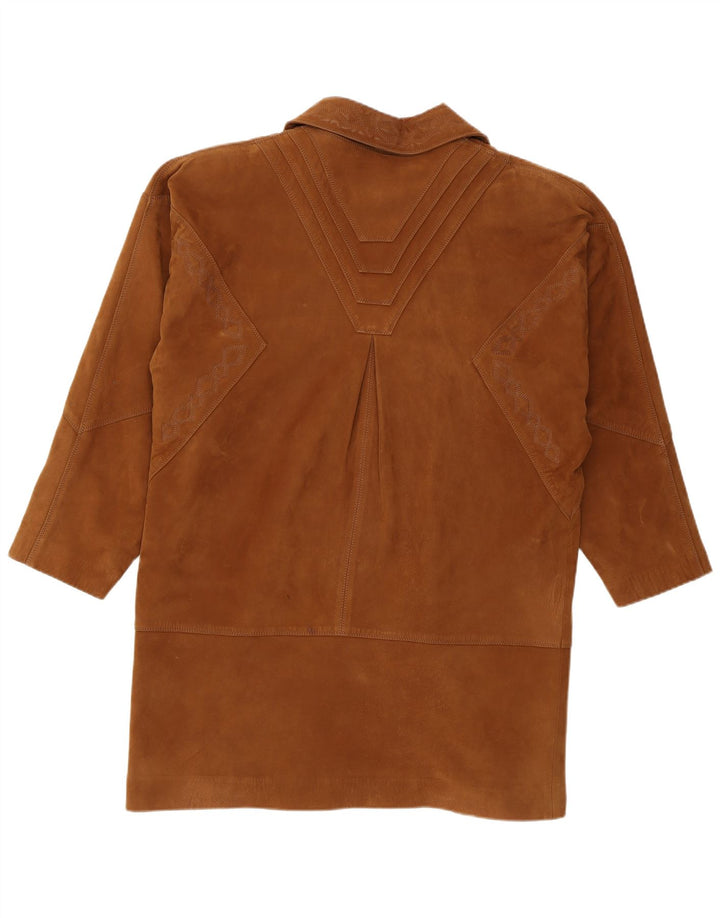 Γυναικείο παλτό HEITORN Suede EU 46 XL Δερμάτινο καφέ