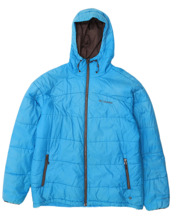 Ανδρικό μπουφάν Columbia Omni-Heat Hooded UK 42 XL Blue Nylon