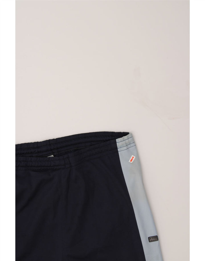 ASICS Mens Tracksuit Trousers Large  Navy Blue Colourblock Vintage Asics and Second-Hand Asics from Messina Hembry 