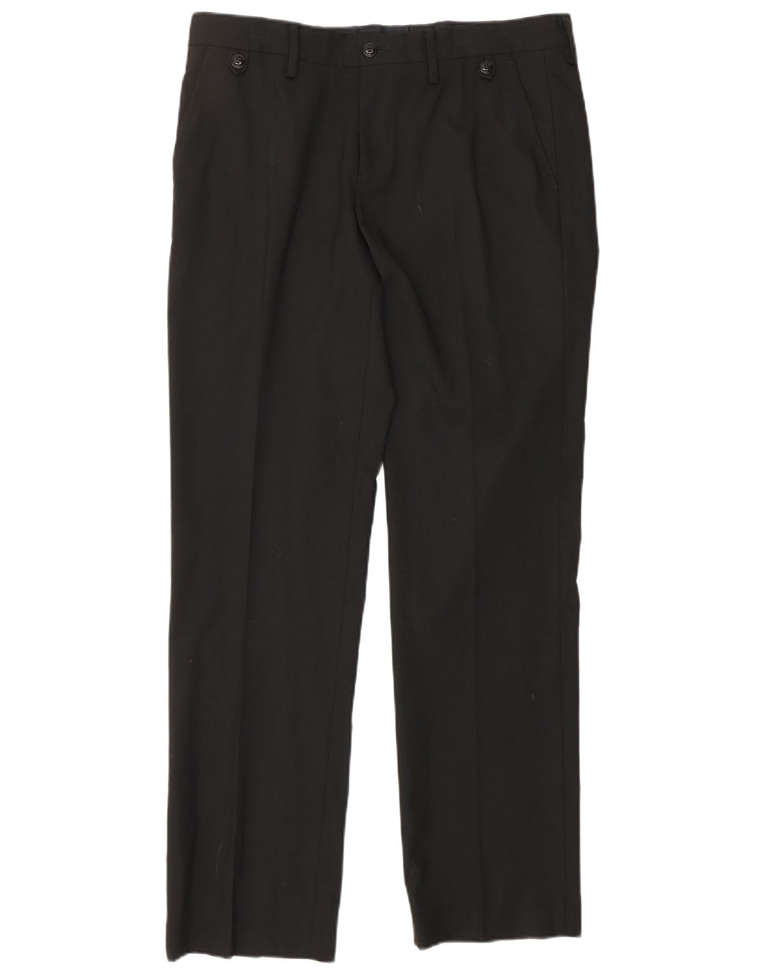 ZARA Ανδρικό ίσιο παντελόνι EU 40 Medium W31 L32 Μαύρο πολυεστέρα