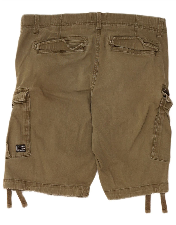 Jack & Jones Ανδρικό σορτς Cargo μεγάλο W34 Χακί βαμβακερό