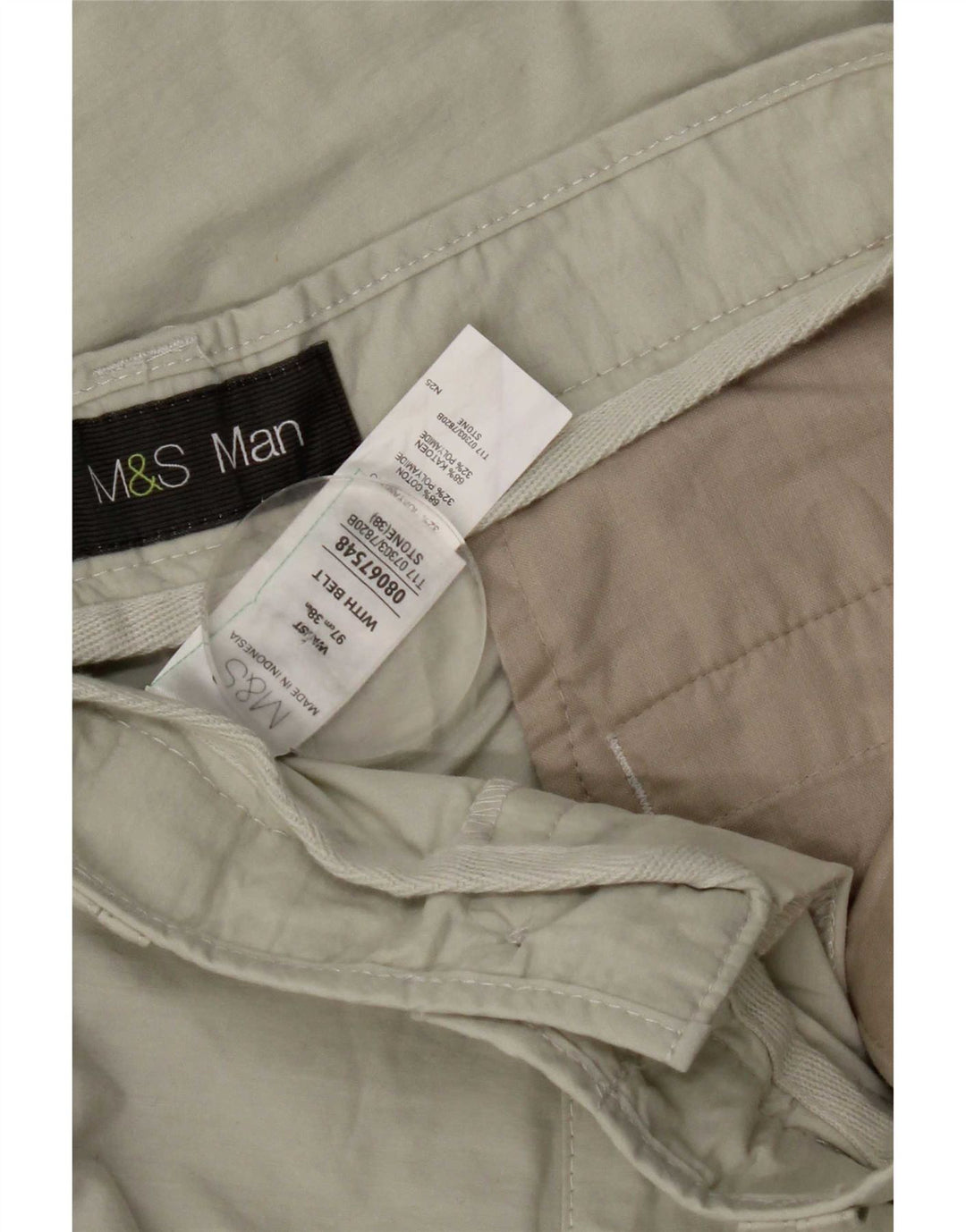 Ανδρικό σορτς βερμούδα Marks & Spencer Cargo W38 XL Μπεζ βαμβακερό
