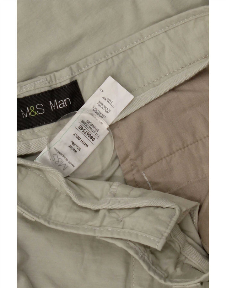 Ανδρικό σορτς βερμούδα Marks & Spencer Cargo W38 XL Μπεζ βαμβακερό