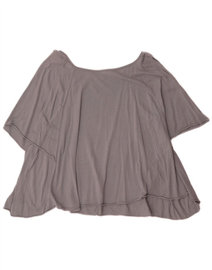 Zara Γυναικεία Μπλούζα Oversized Top UK 10 Small Grey Cotton