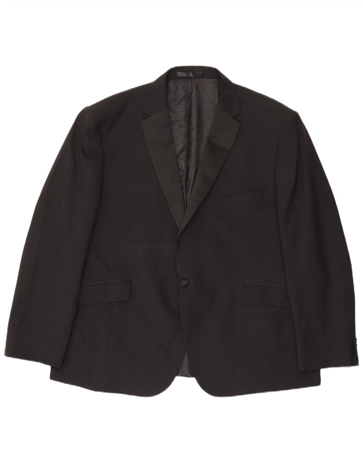 Pierre Cardin Ανδρικό σακάκι σακάκι με 1 κουμπί UK 52 6XL μαύρο πολυεστέρα