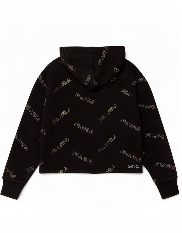 Fila Boys Graphic Hoodie Jumper 11-12 ετών Μαύρο βαμβακερό