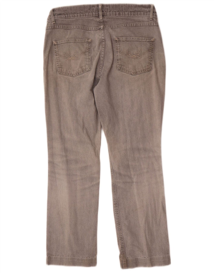 Marks & Spencer Γυναικεία Straight Jeans UK 12 Medium W30 L26 Grey Cotton