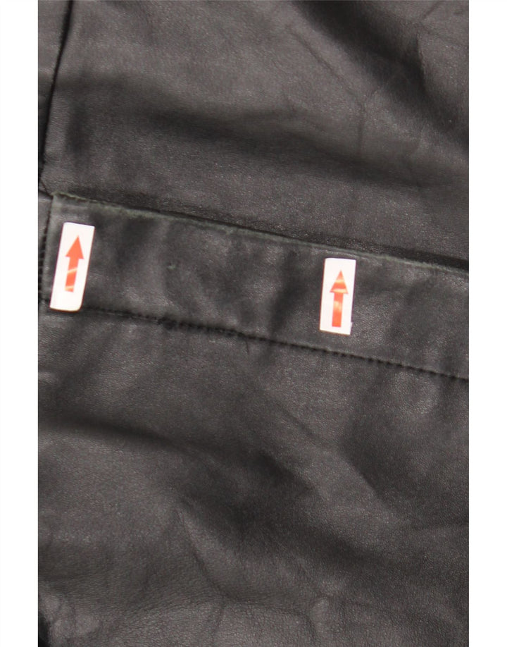 Helium Γυναικείο Δερμάτινο Παλτό UK 10 Small Black