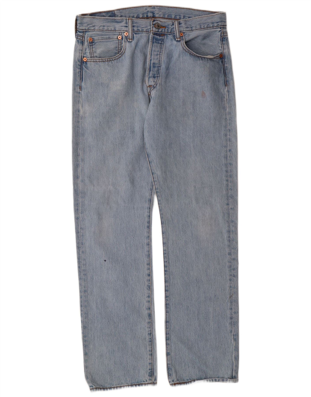 Levi's Mens 501 Straight Jeans W33 L32 Blue Cotton