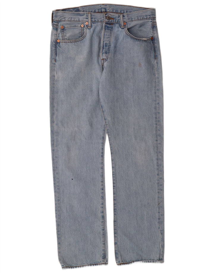 Levi's Mens 501 Straight Jeans W33 L32 Blue Cotton