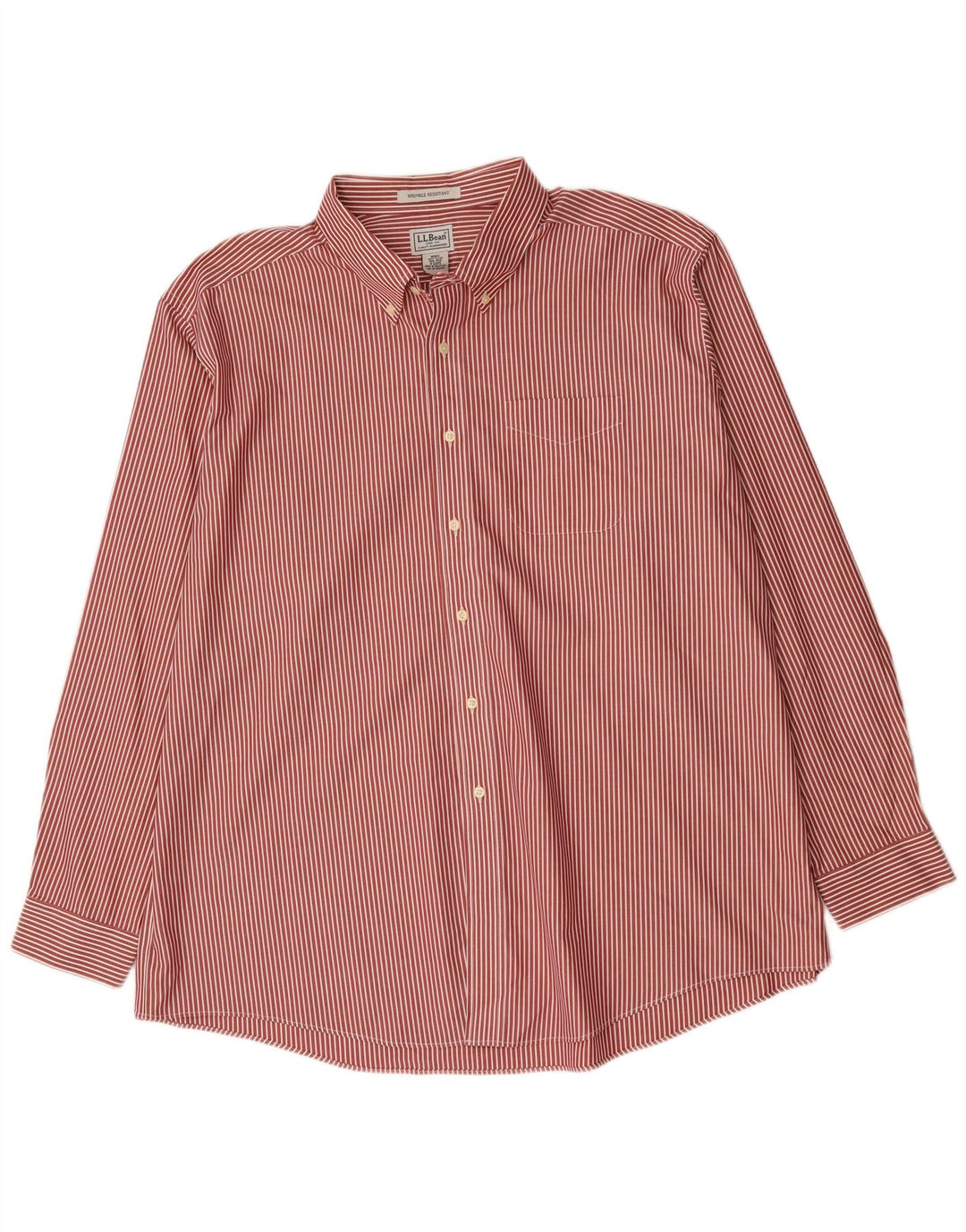 Ανδρικό πουκάμισο L.L.Bean 2XL Κόκκινο ριγέ βαμβακερό