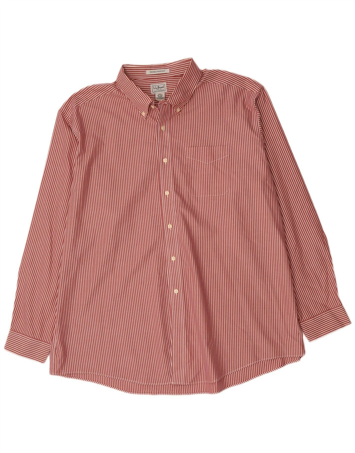 Ανδρικό πουκάμισο L.L.Bean 2XL Κόκκινο ριγέ βαμβακερό