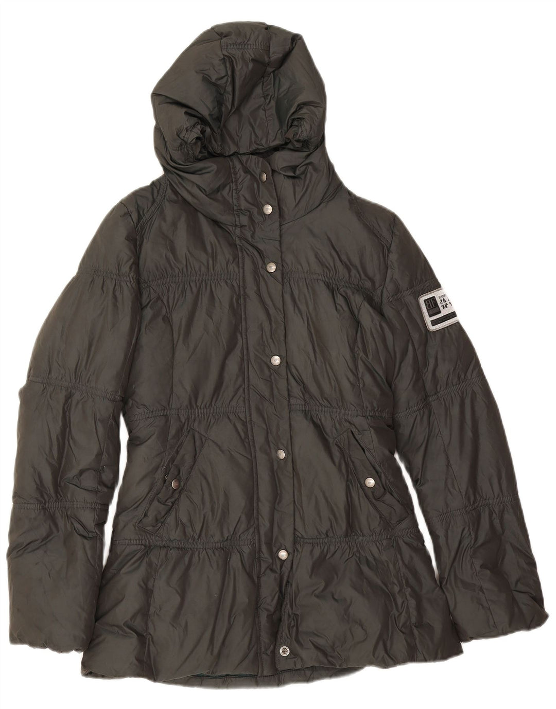 Γυναικείο μπουφάν με κουκούλα Belfe UK 8 Small Khaki Polyester