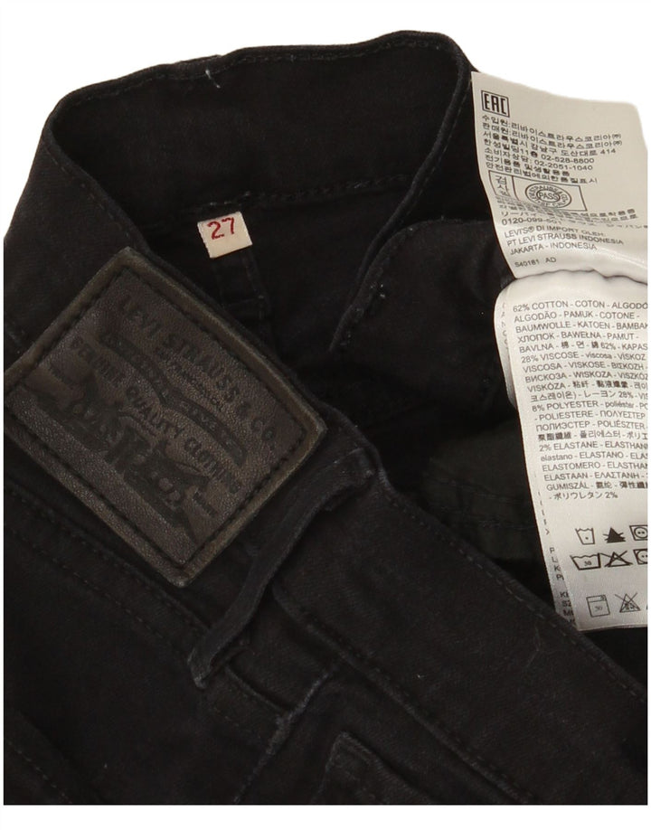 Γυναικείο τζιν ίσιο Levi's W27 L25 μαύρο βαμβακερό